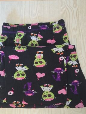 Black Pajama Pants Zombie Print